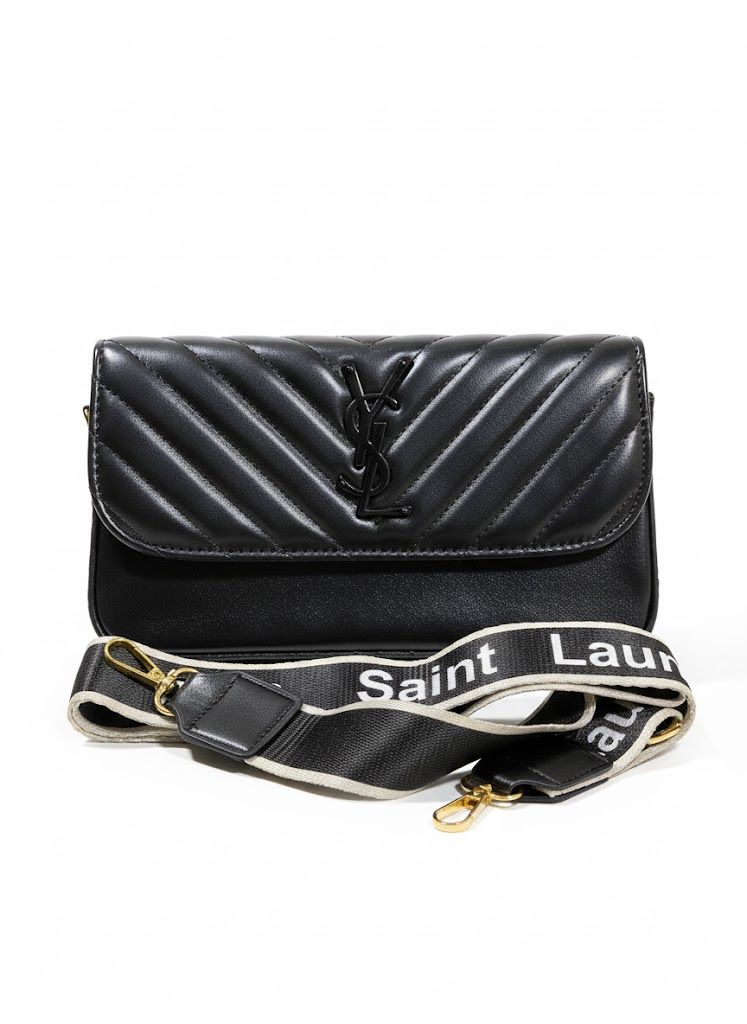 Premium Quilted Leather Crossbody Bag - YSL Style