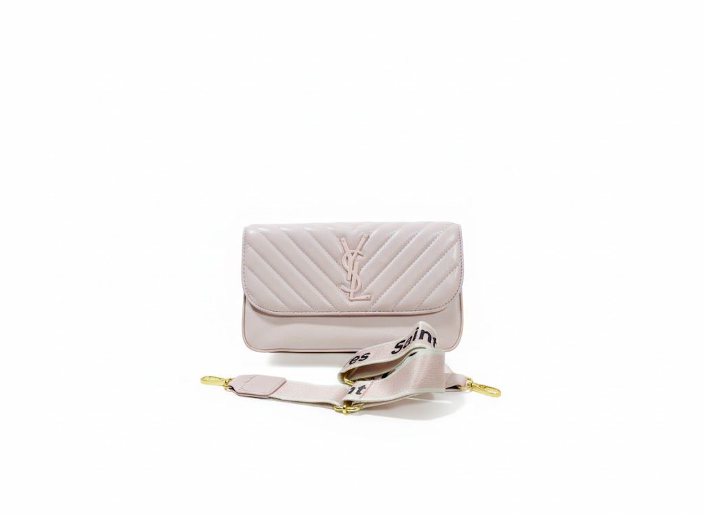 Premium Quilted Leather Crossbody Bag - YSL Style