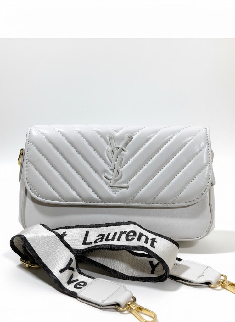 Premium Quilted Leather Crossbody Bag - YSL Style